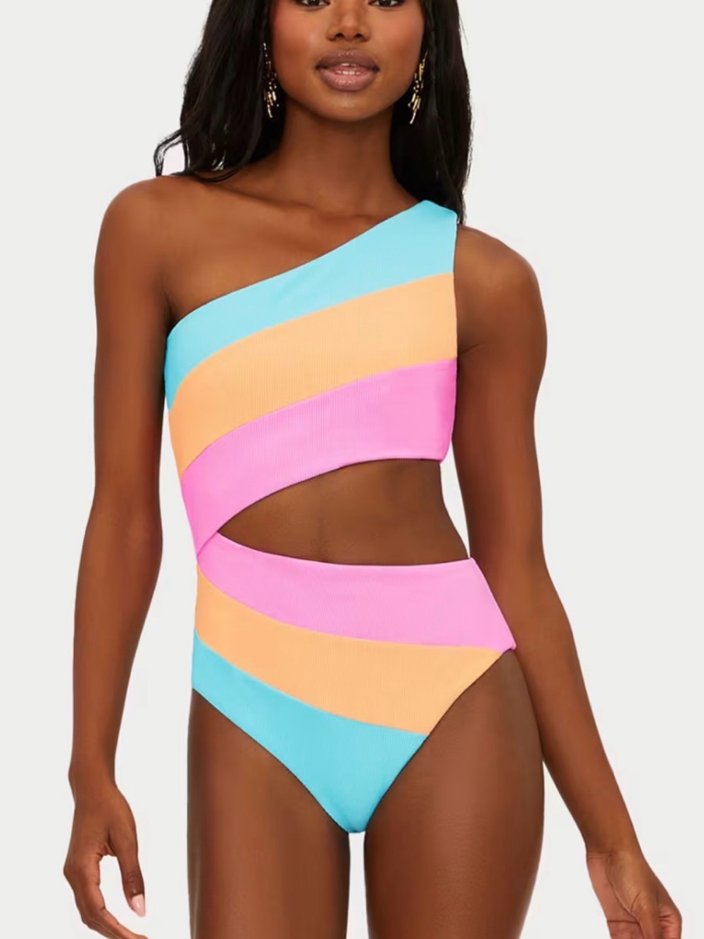 Beach Riot Joyce One Piece Crush Colorblock Medium